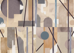 Forme geometriche pastello in stile Art Deco carta da parati