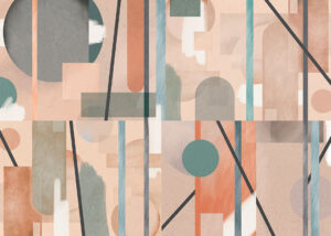 Forme geometriche in stile Art Deco carta da parati