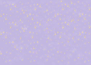 Carta da parati con motivo a stelle dorate color lavanda