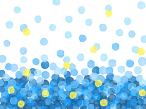 Carta da parati design con bolle blu acquerello