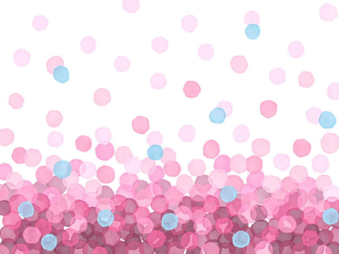 Carta da parati design con bolle rosa acquerello