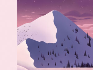 Carta da parati asimmetrico con montagne grafiche
