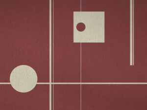Carta da parati geometrico in stile art-deco rosso