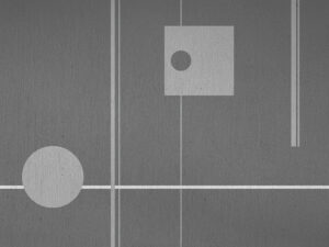 Carta da parati geometrico in stile art-deco grigio