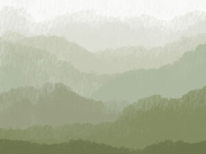 Carta da parati montagne verdi sfumate
