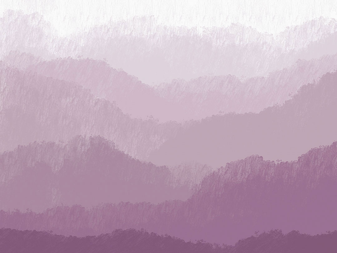 Carta da parati montagne viola sfumate