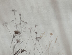 Carta da parati floreale minimalista leggero