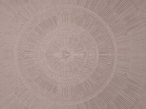 Carta da parati mandala geometrico beige con texture in pietra